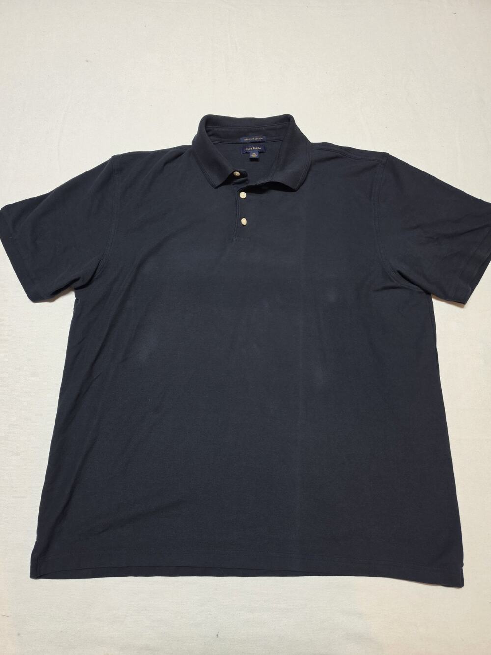 Club Room Mens Polo Blue Shirt Pima Cotten Soft Size XXL Short Sleeve